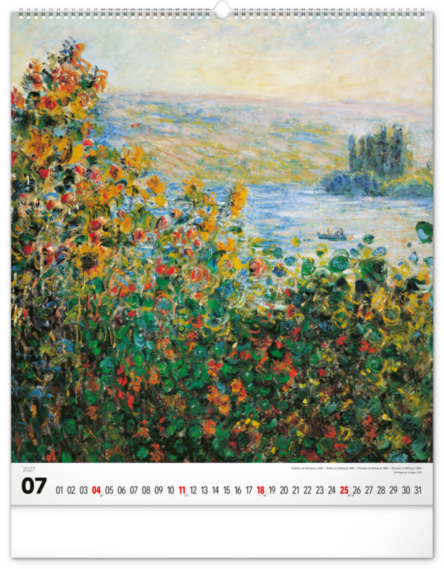 NOTIQUE Nástenný kalendár Impresionizmus 2027, 48 x 56 cm 7