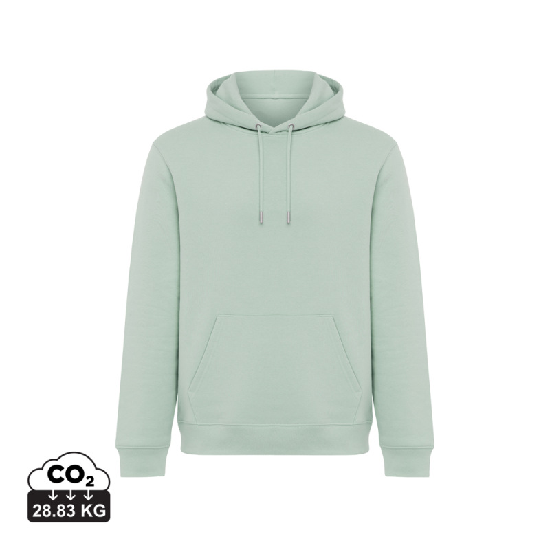 IQONIQ Joshua Unisex mikina s kapucňou z rec. bavlny Iceberg green M