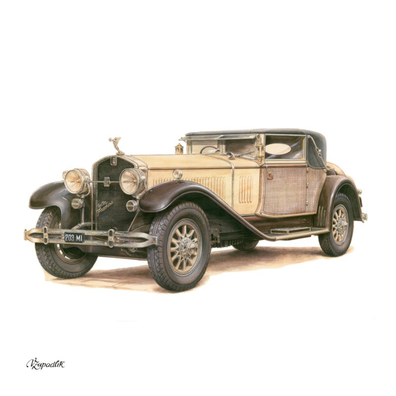 NOTIQUE Poznámkový kalendár Classic Cars – Václav Zapadlík 2027, PLASTIC FREE, 30 x 30 cm 13