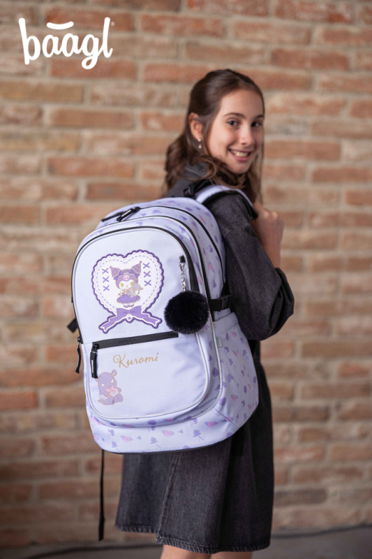 BAAGL SADA 5 Core Kuromi Sweet One: batoh, peračník, vrecko, ľadvinka, obal na notebook GR 7