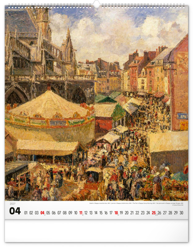 NOTIQUE Nástenný kalendár Impresionizmus 2027, 48 x 56 cm 4
