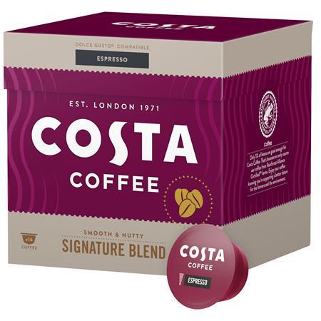 Kávové kapsule, kompatibilné s Dolce Gusto, 16 ks, COSTA "Espresso"