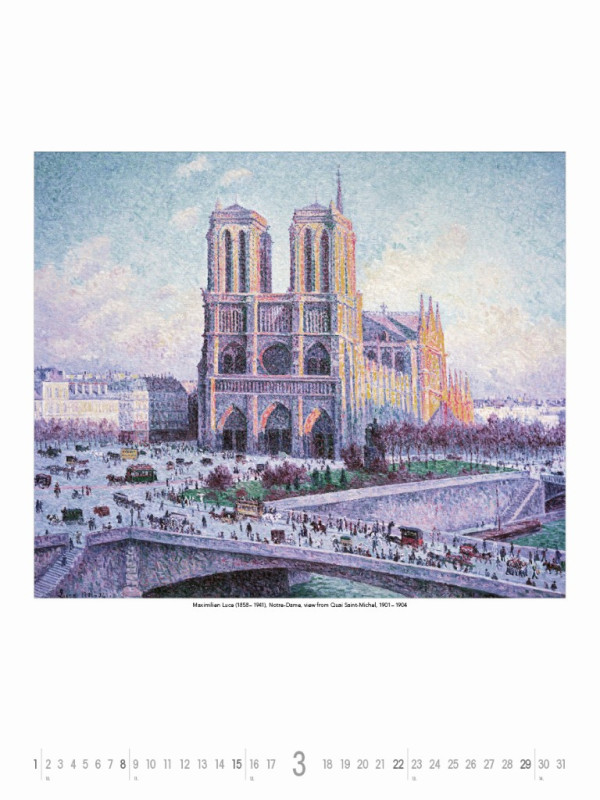 Nástenný kalendár Impressionists 2026 4