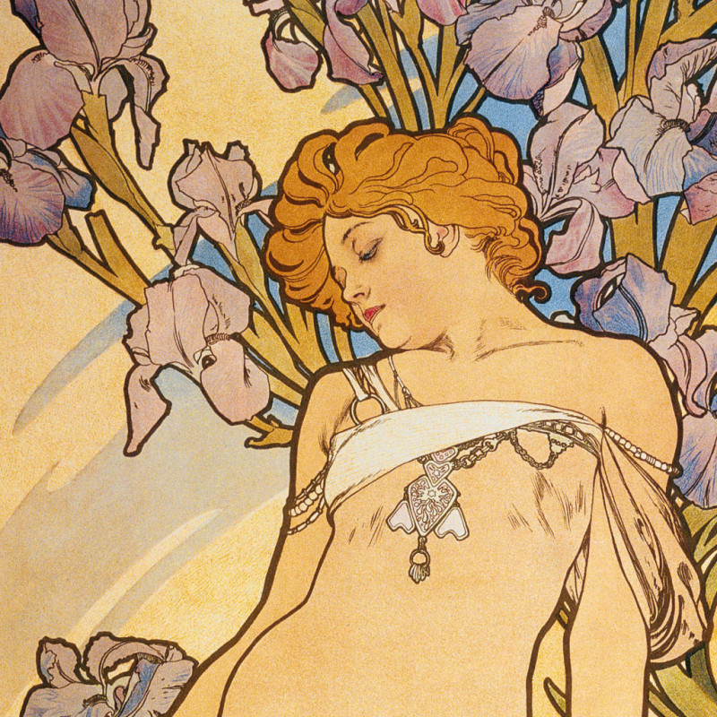 NOTIQUE Poznámkový kalendár Alfons Mucha 2026, 30 x 30 cm 6