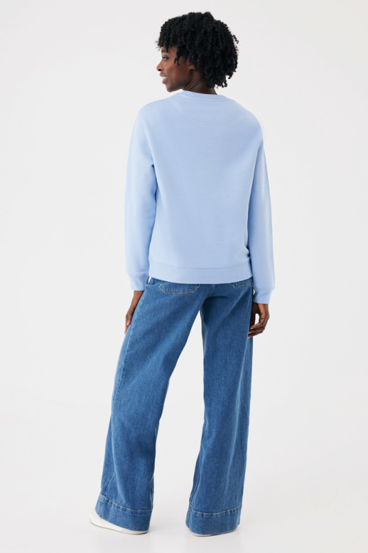 IQONIQ Toria Unisex mikina s okrúhl. výstrihom z rec. bavlny sky blue XXS 8