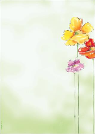 Predtlačený papier, A4, 90g, SIGEL "Spring Flowers"