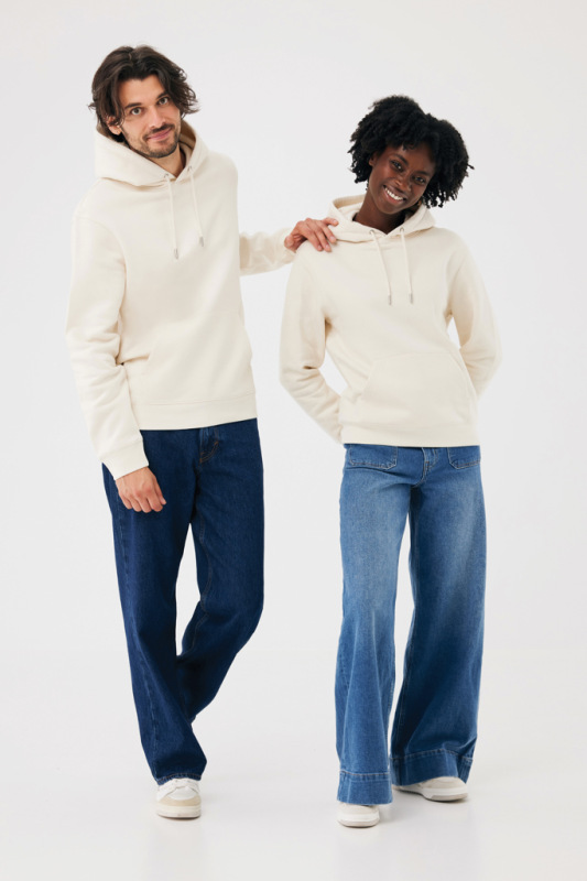 IQONIQ Joshua Unisex mikina s kapucňou z rec. bavlny natural raw S 15