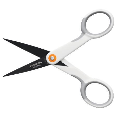 Nožnice, univerzálne, s nepriľnavým povrchom, 13 cm, FISKARS "MicroTip Titanium", biela 3