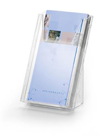 Stojan na prospekty, stolový a nástenný, stojatý, 1/3 A4, DURABLE "COMBIBOXX® M", priehľad 3