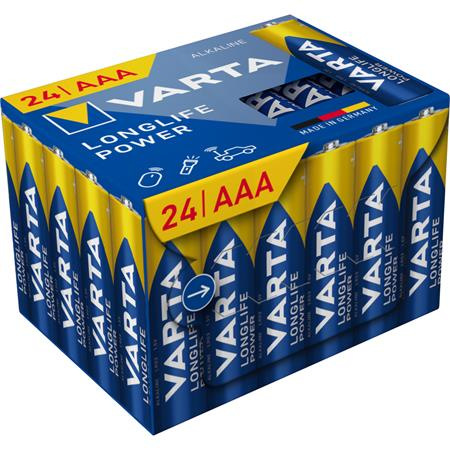 Batéria, AAA mikro, 24 ks, bez plastu, VARTA "Longlife Power" 1