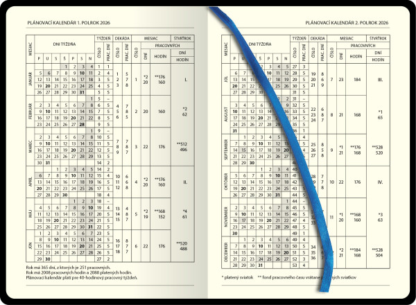 Denný diár A5 ELASTIC blue 2026 4