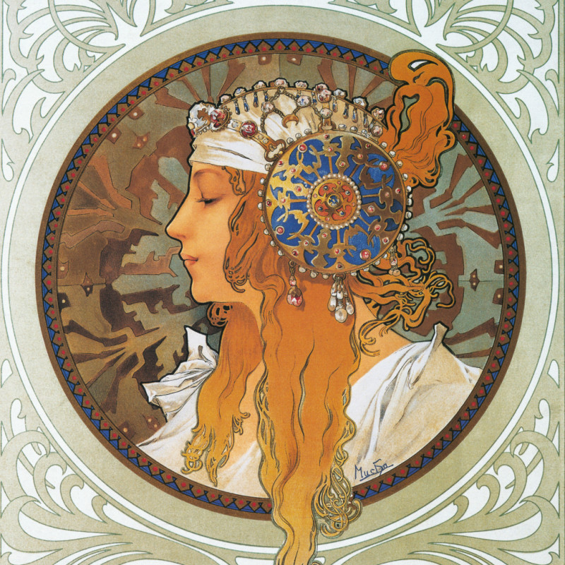 NOTIQUE Poznámkový kalendár Alfons Mucha 2026, 30 x 30 cm 11