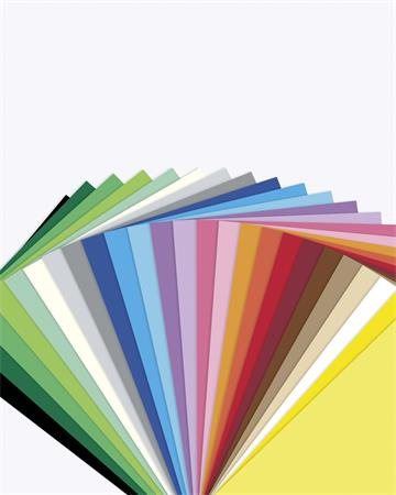 Dekoračný kartón, 2 stranný, 50x70 cm, 300 g, 25 listov, FOLIA, rôzne farby 2