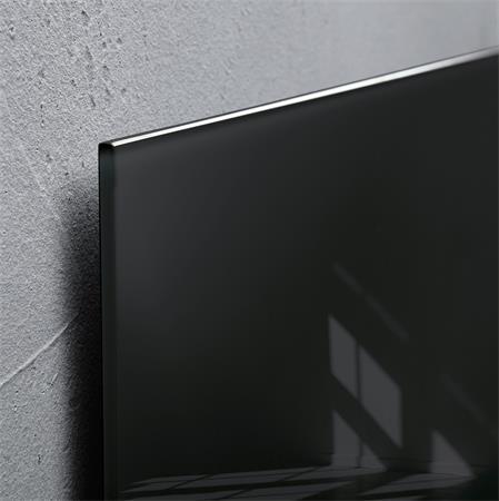 Magnetická sklenená tabuľa, 60x40 cm, SIGEL "Artverum® ", čierna