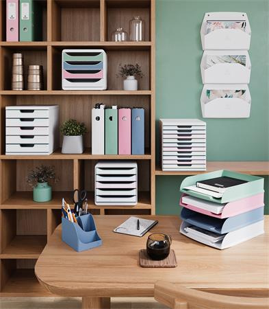 Nástenný, organizér, 1 priehradka, ležatý, 38,2x28,9x7,2 cm, EXACOMPTA "Autentik", biele 3