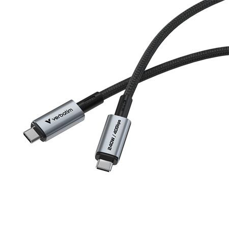 USB kábel, USB-C – USB-C, 1,2 m, 240 W, VERBATIM, čierny 2