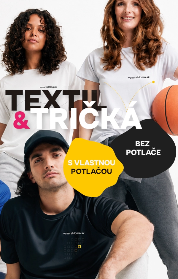 textil a tričká s potlačou aj bez potlače